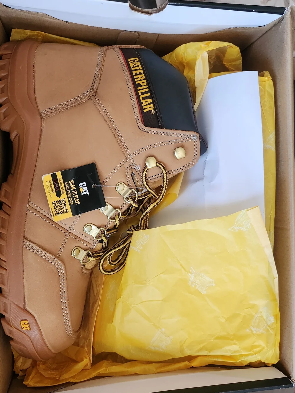 CAT Outline Steel Toe Boots - Honey Reset Size 11m